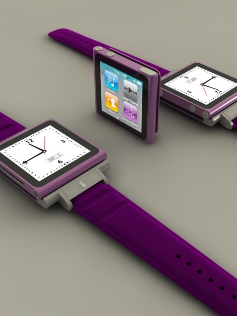 Das Apple Watches and iPod Nano Wallpaper 480x640