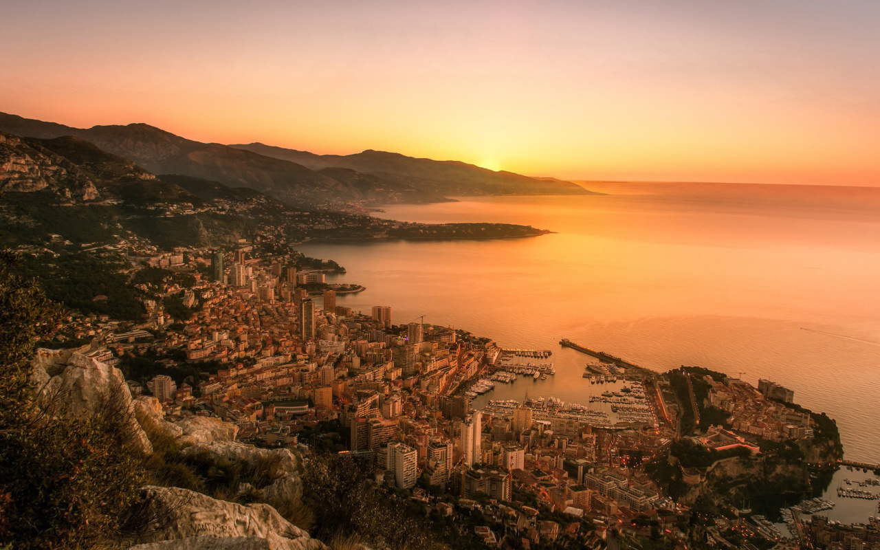 Monaco Panoramic Photo wallpaper 1280x800