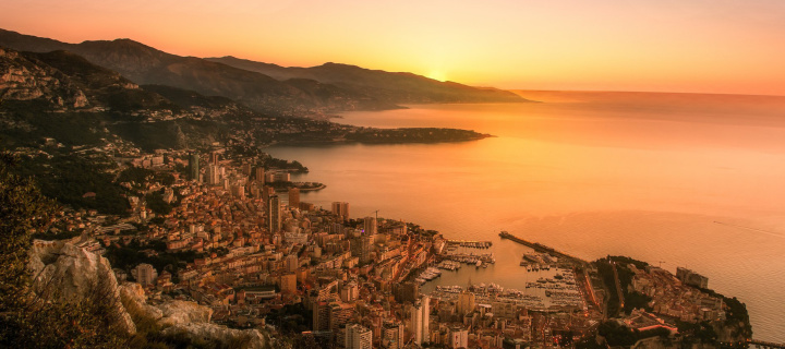 Monaco Panoramic Photo wallpaper 720x320