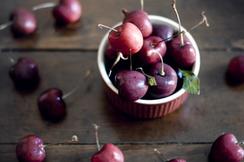 Cherry Plate wallpaper 480x320