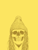Das Skull In Hat Wallpaper 132x176
