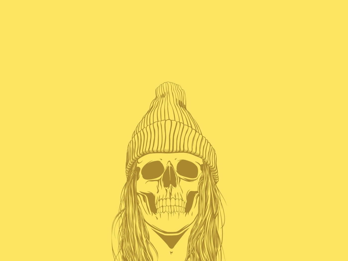 Skull In Hat wallpaper 1400x1050