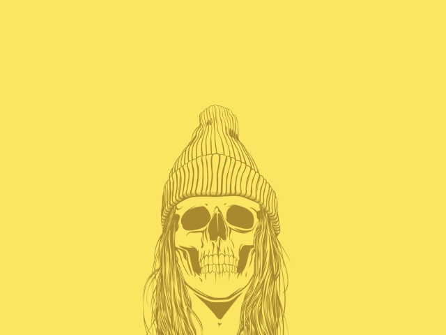 Skull In Hat wallpaper 640x480