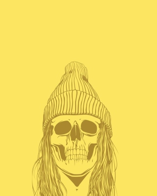 Kostenloses Skull In Hat Wallpaper für Nokia X1-01