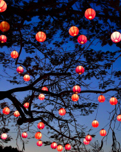 Chinese New Year Lanterns wallpaper 176x220