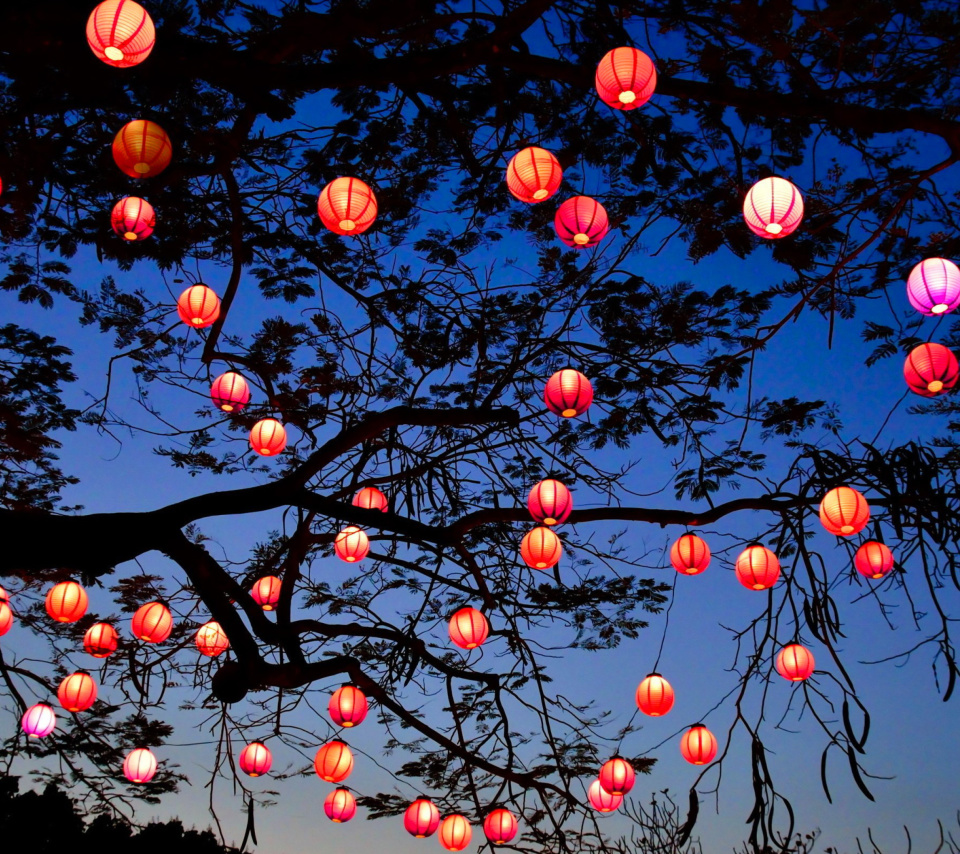 Chinese New Year Lanterns wallpaper 960x854