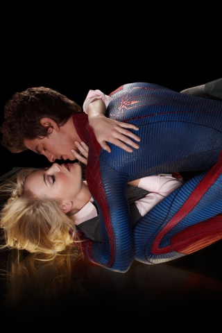 Das Amazing Spider Man Love Kiss Wallpaper 320x480