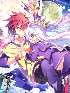 Sora and shiro - No Game No Life wallpaper 240x320