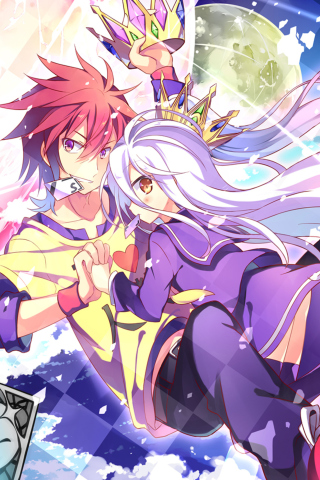 Das Sora and shiro - No Game No Life Wallpaper 320x480