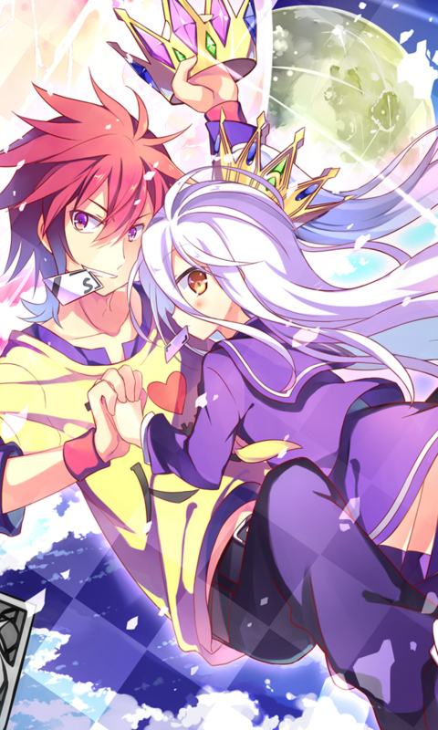 Das Sora and shiro - No Game No Life Wallpaper 480x800