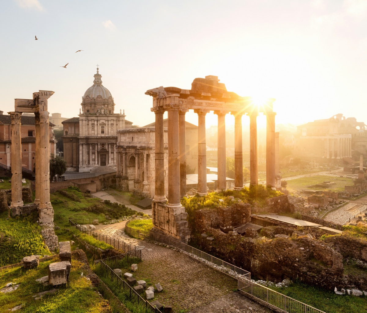 Обои Roman Forum in Rome Italy 1200x1024
