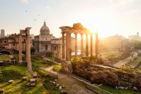 Обои Roman Forum in Rome Italy 480x320