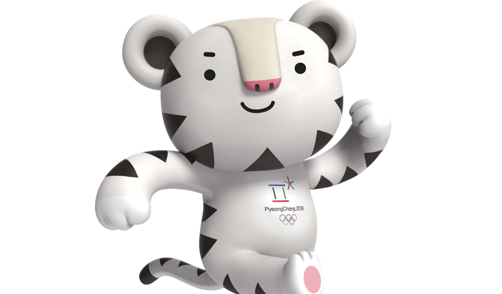 Das 2018 Winter Olympics Pyeongchang Mascot Wallpaper 1024x600