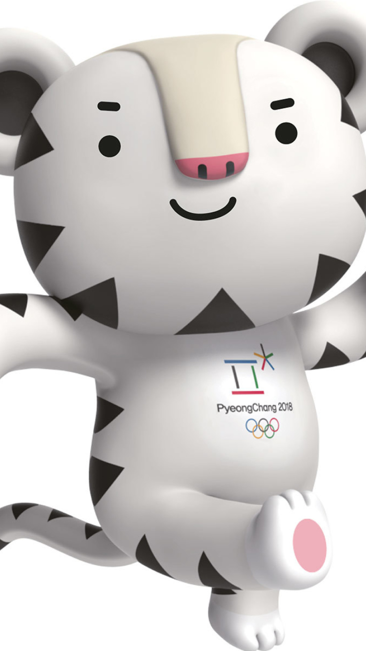 Sfondi 2018 Winter Olympics Pyeongchang Mascot 750x1334