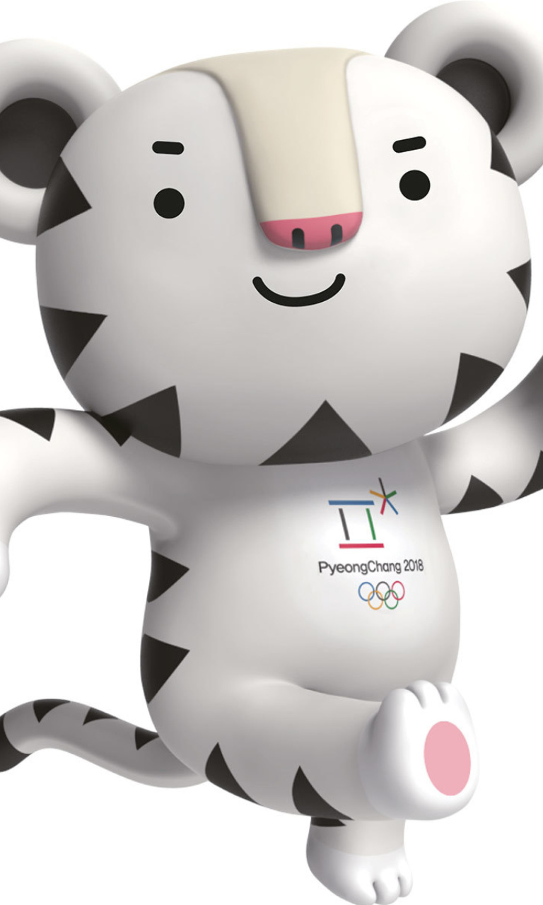 Das 2018 Winter Olympics Pyeongchang Mascot Wallpaper 768x1280