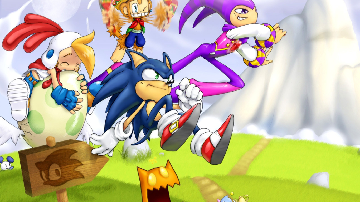 Das Sonic the Hedgehog Wallpaper 1366x768