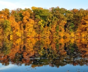 Das Beautiful Autumn Reflection Wallpaper 176x144