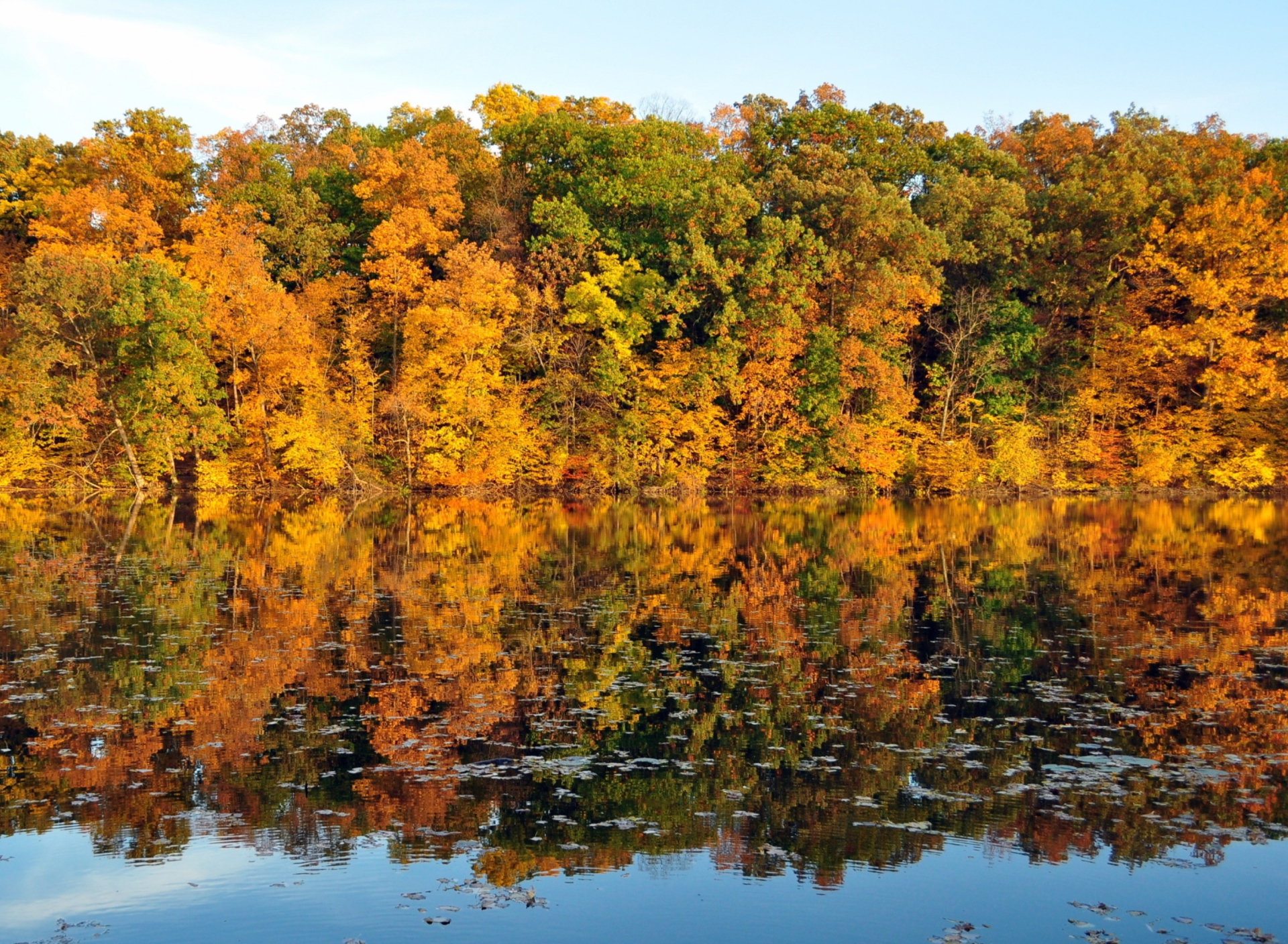 Sfondi Beautiful Autumn Reflection 1920x1408