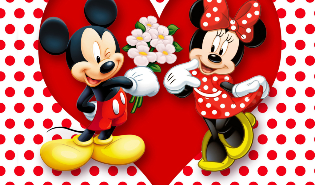 Das Mickey And Minnie Mouse Wallpaper 1024x600