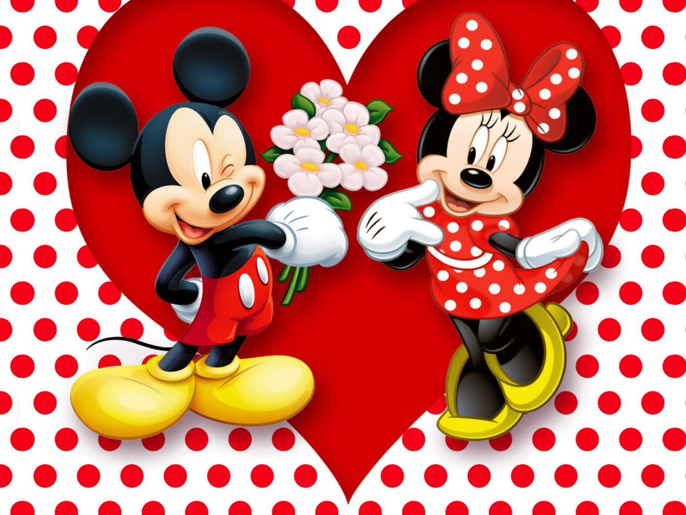 Das Mickey And Minnie Mouse Wallpaper 1400x1050