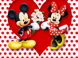 Das Mickey And Minnie Mouse Wallpaper 320x240