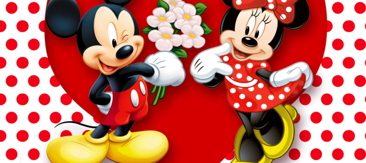 Das Mickey And Minnie Mouse Wallpaper 720x320