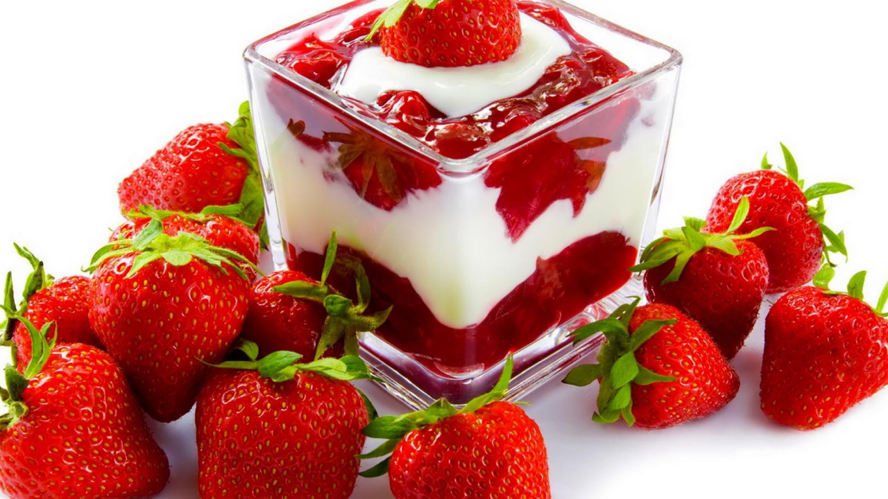 Das Strawberry Dessert Wallpaper 1280x720