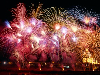 Обои New Years Fireworks 320x240