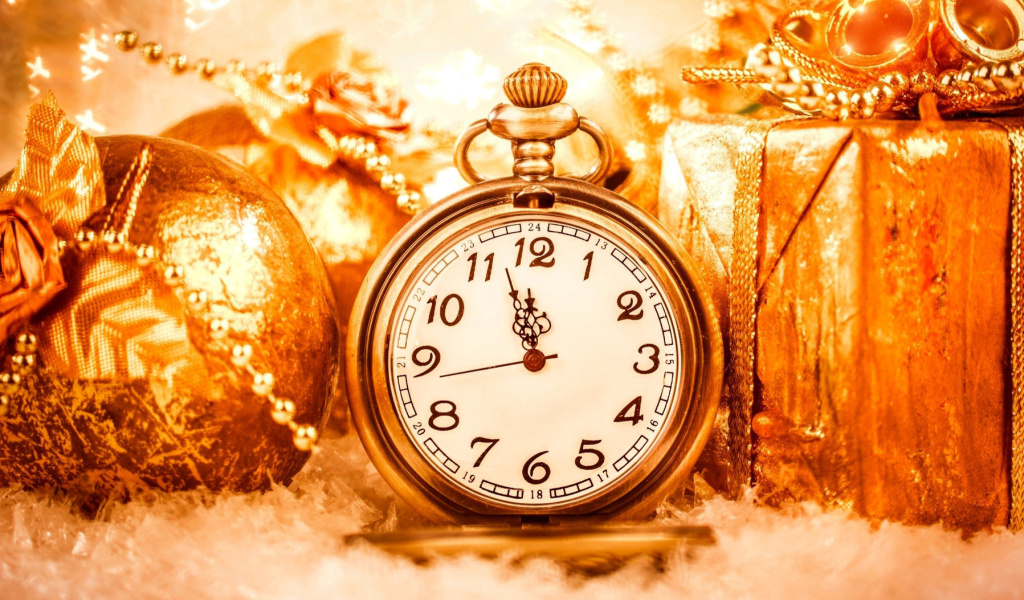Fondo de pantalla New Year Countdown Timer, Watch 1024x600