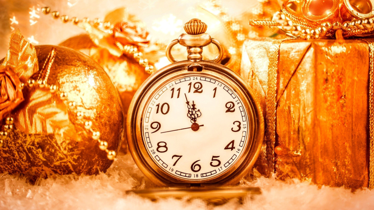 Das New Year Countdown Timer, Watch Wallpaper 1280x720