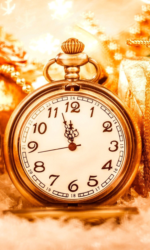 Das New Year Countdown Timer, Watch Wallpaper 480x800