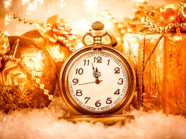 Das New Year Countdown Timer, Watch Wallpaper 640x480