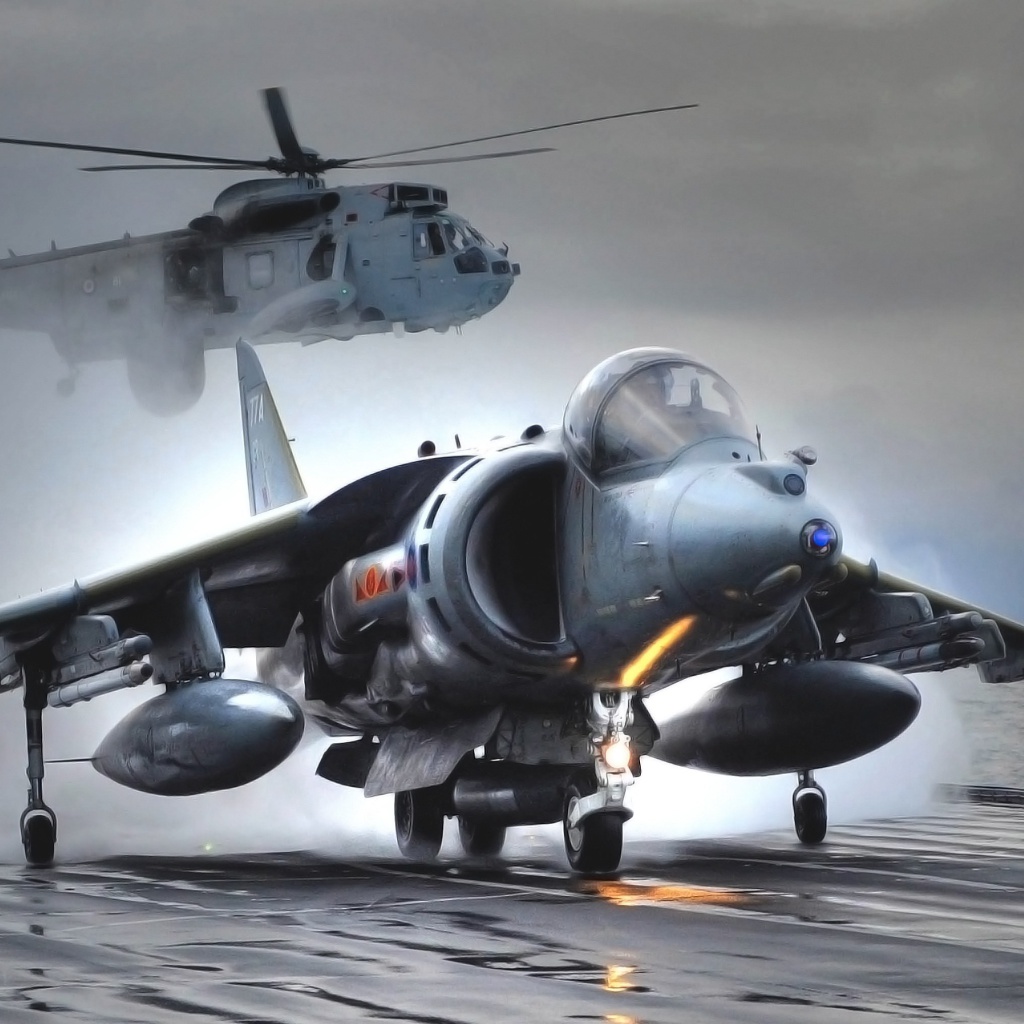 Das British Aerospace Harrier GR7 Wallpaper 1024x1024