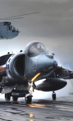Fondo de pantalla British Aerospace Harrier GR7 240x400