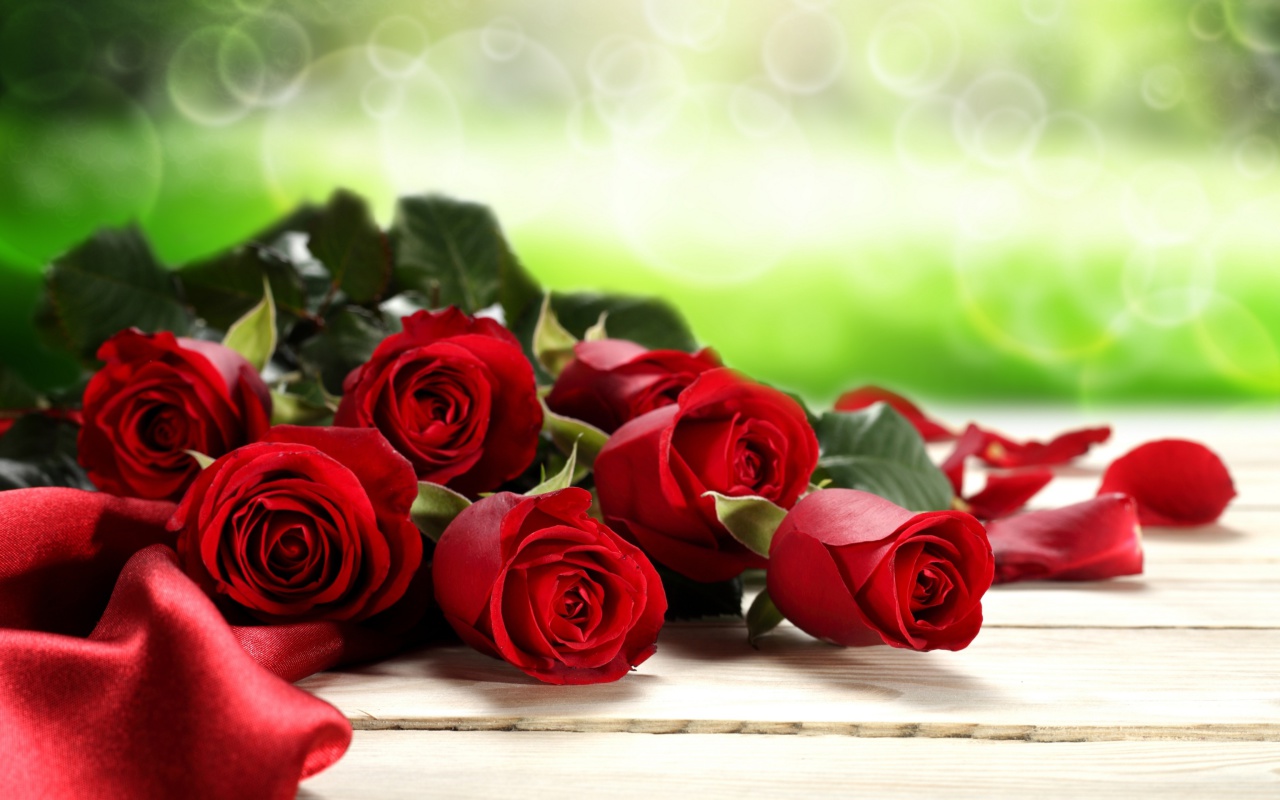 Screenshot №1 pro téma Red Roses for Valentines Day 1280x800
