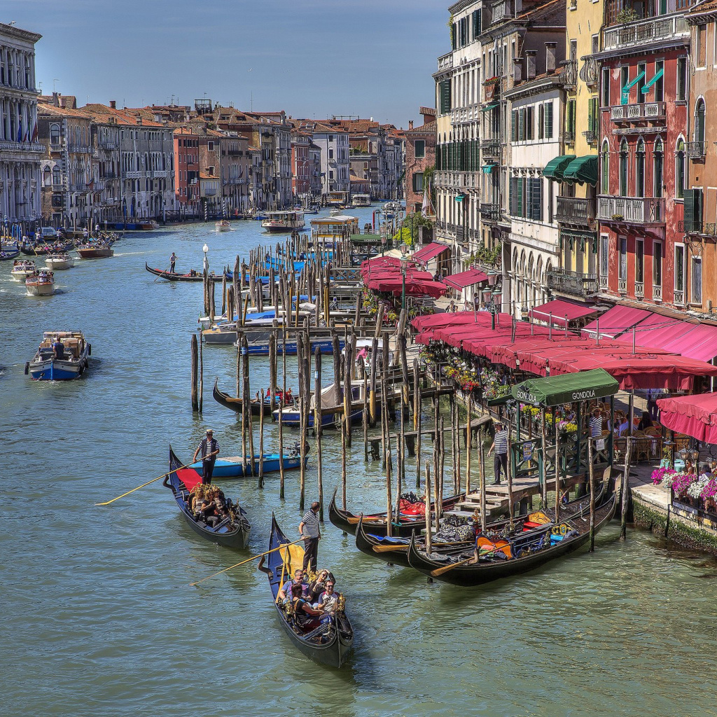 Sfondi Venice Canals Painting 1024x1024