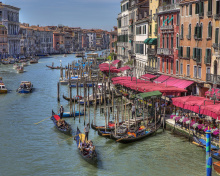 Fondo de pantalla Venice Canals Painting 220x176