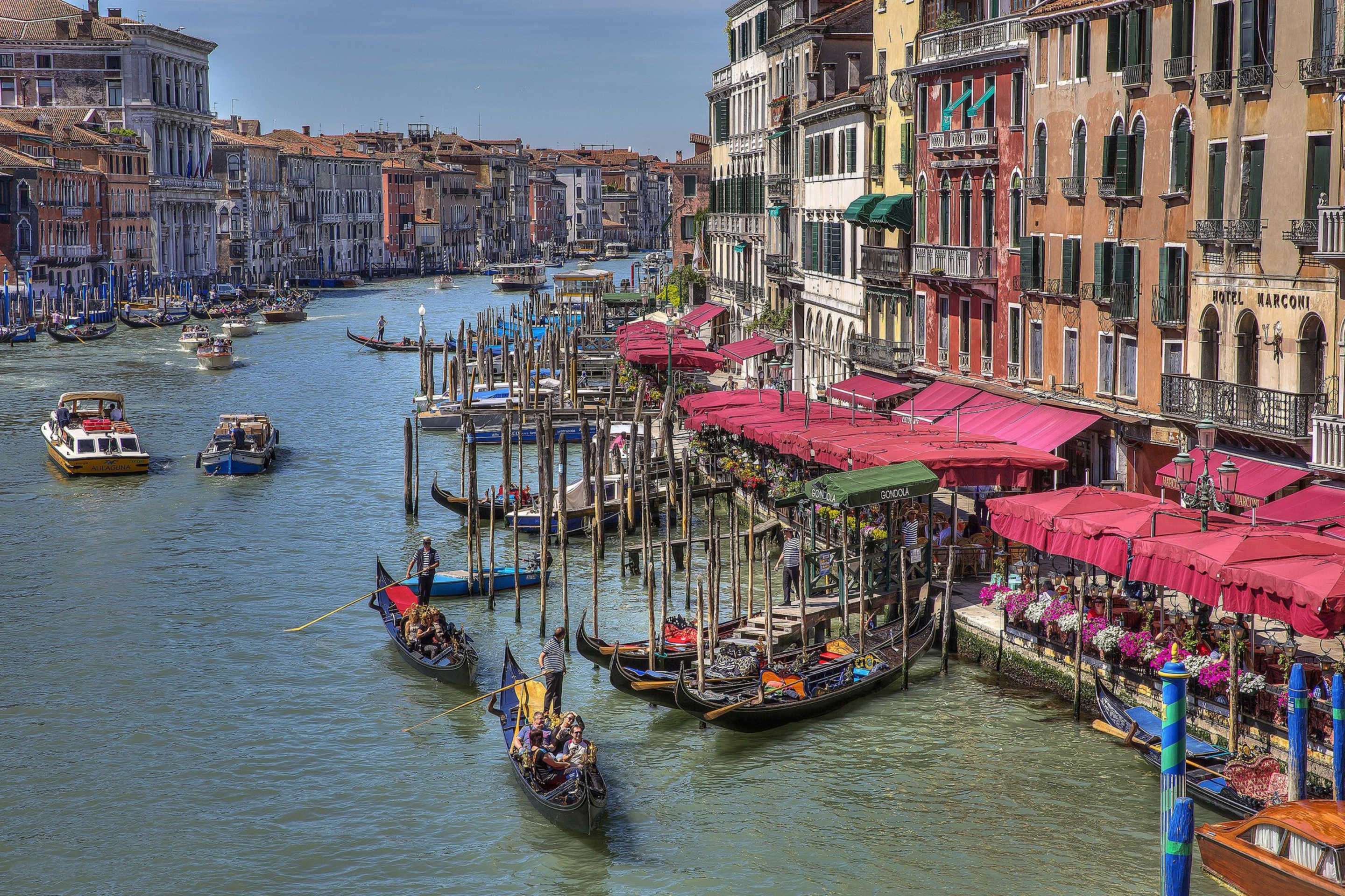 Fondo de pantalla Venice Canals Painting 2880x1920