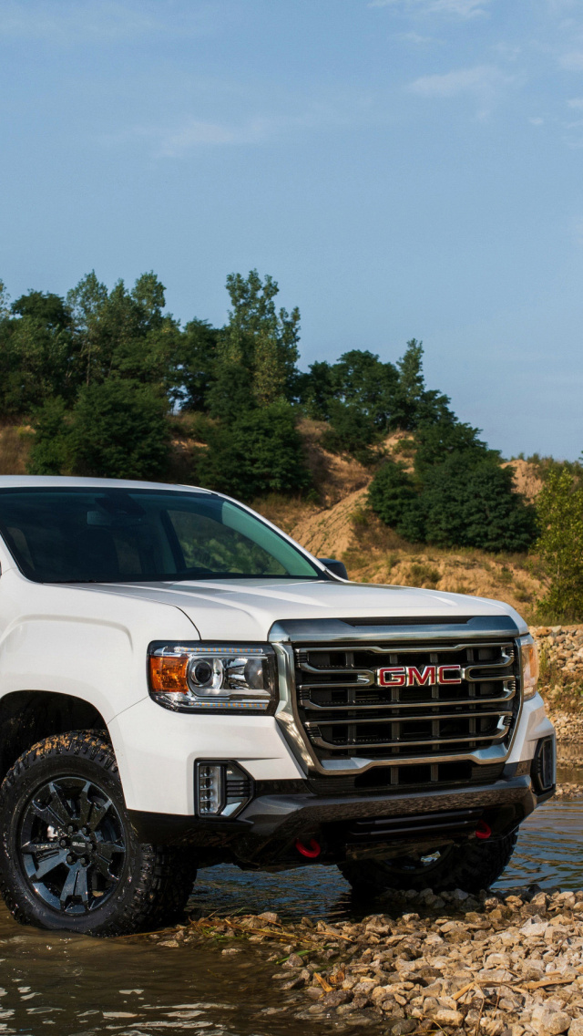 Fondo de pantalla 2021 GMC Canyon AT4 Crew Cab 640x1136