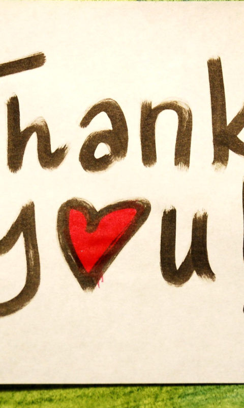 Das Thank You Wallpaper 480x800