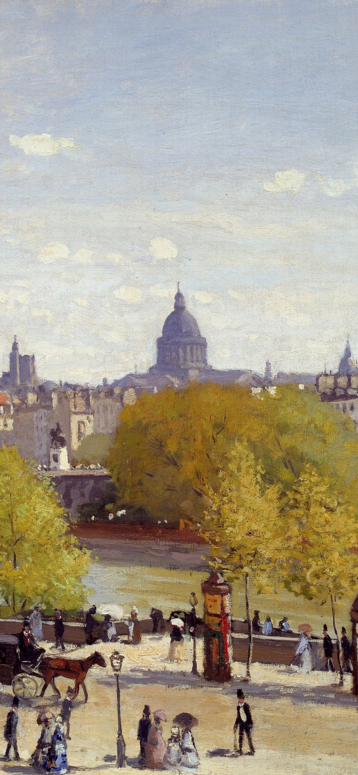Claude Monet - Quai du Louvre wallpaper 1170x2532