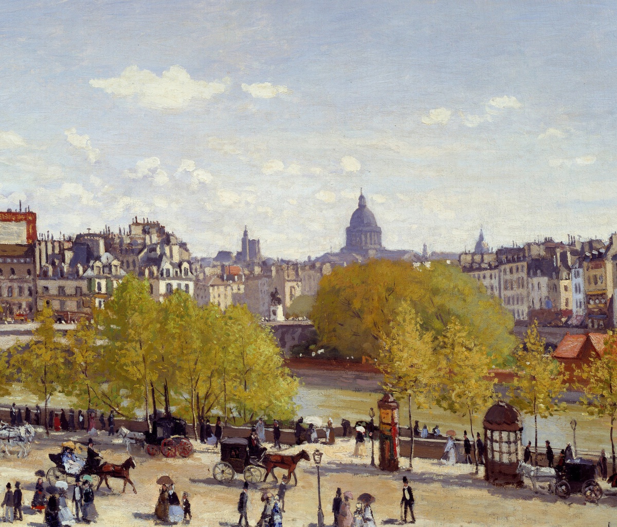 Sfondi Claude Monet - Quai du Louvre 1200x1024