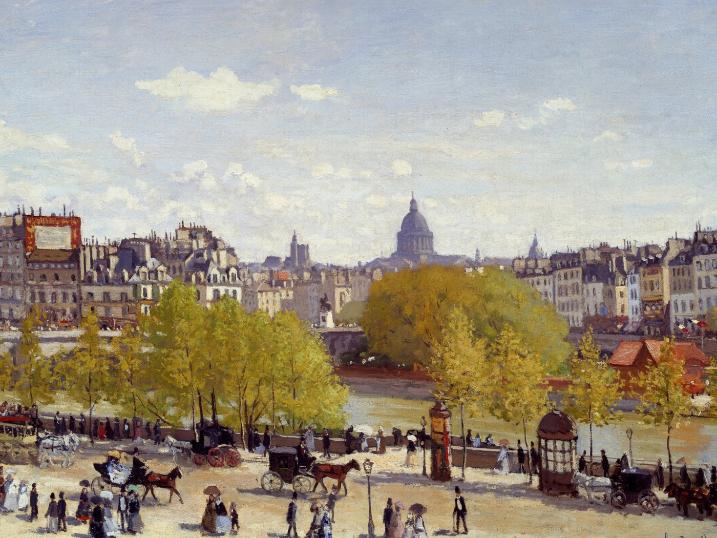 Обои Claude Monet - Quai du Louvre 1400x1050