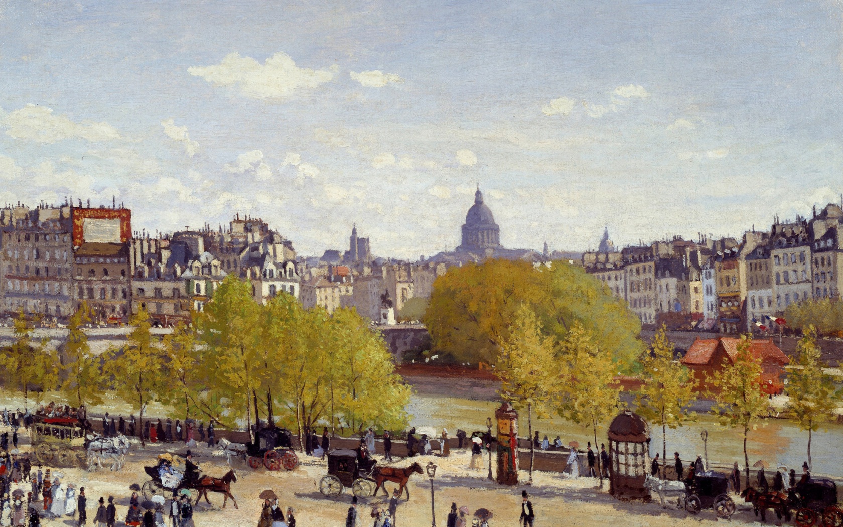 Sfondi Claude Monet - Quai du Louvre 1680x1050