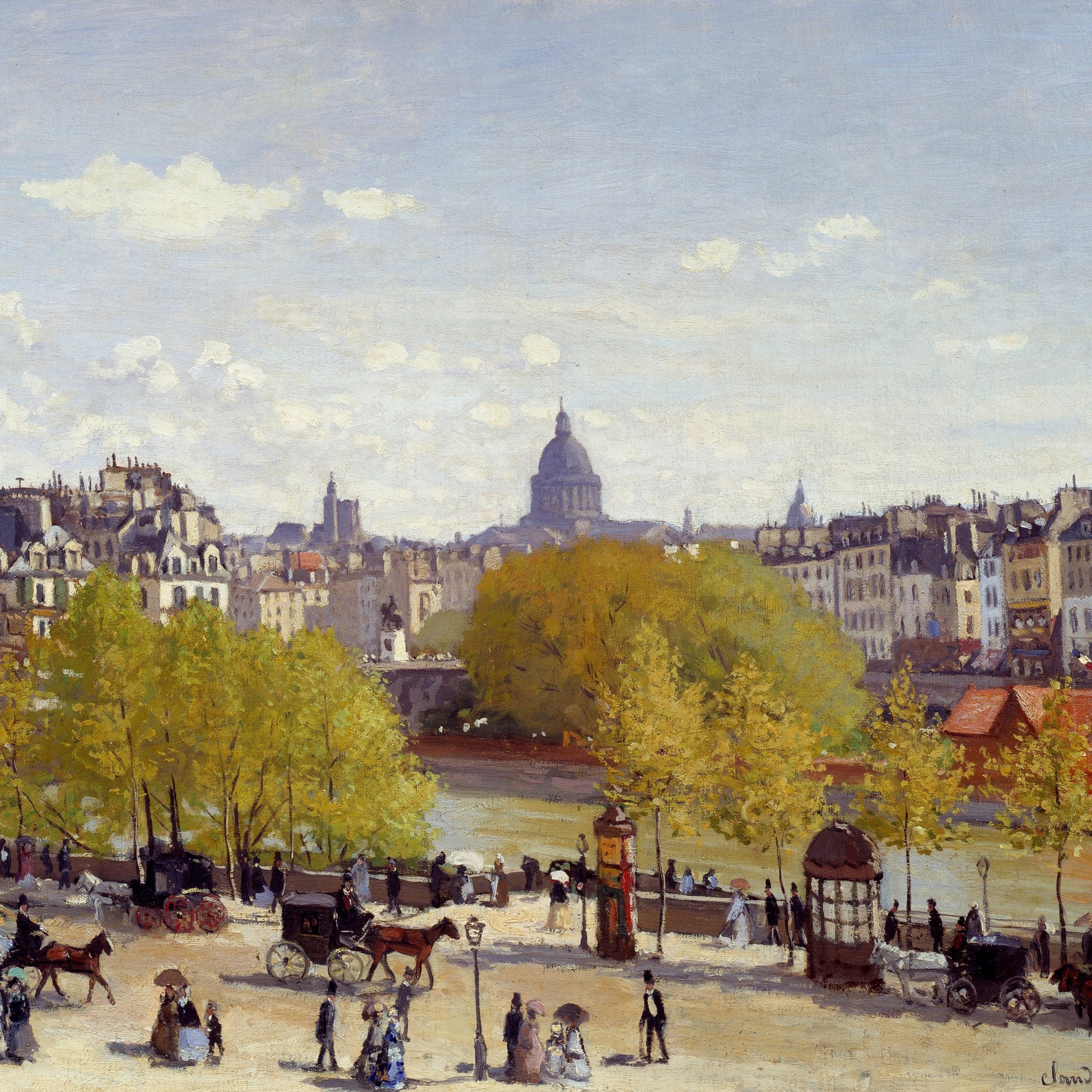Claude Monet - Quai du Louvre wallpaper 2048x2048