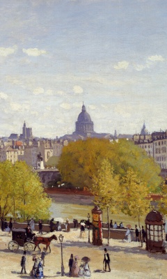 Claude Monet - Quai du Louvre wallpaper 240x400