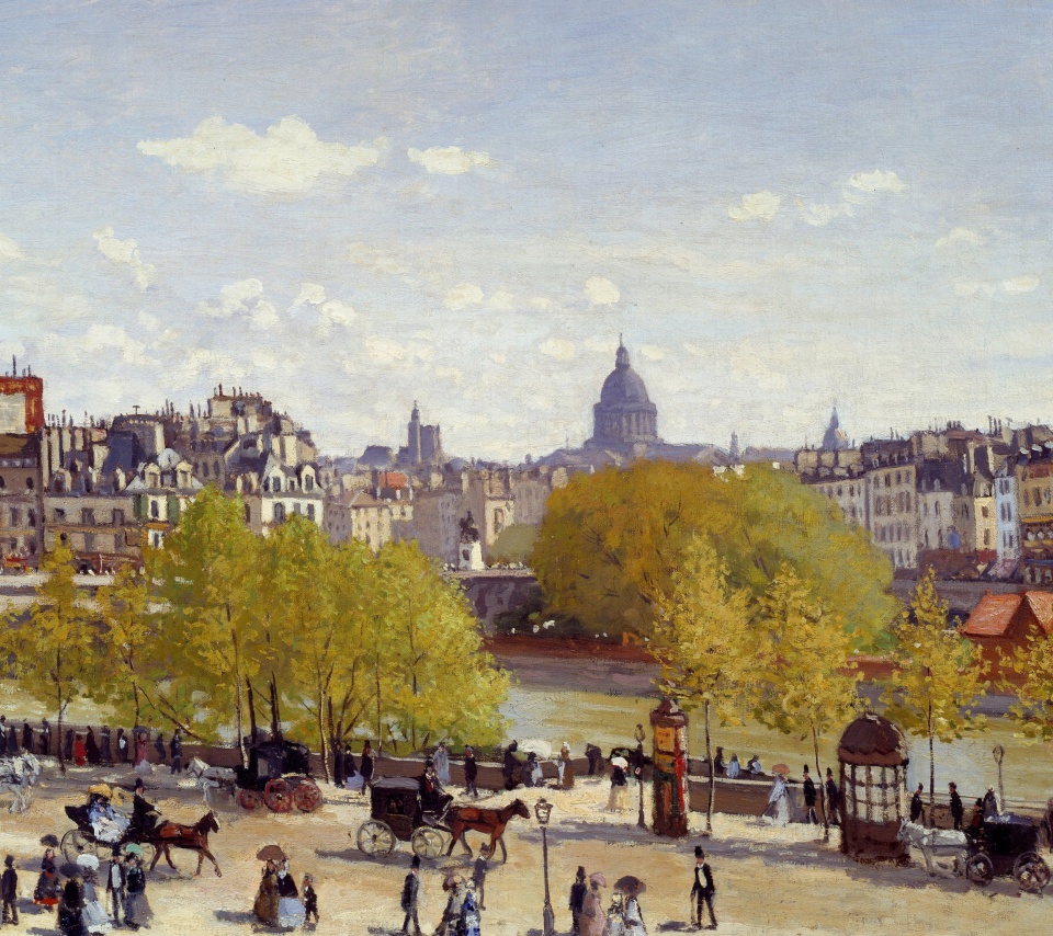 Fondo de pantalla Claude Monet - Quai du Louvre 960x854