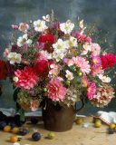 Das Aster Bouquet Wallpaper 128x160