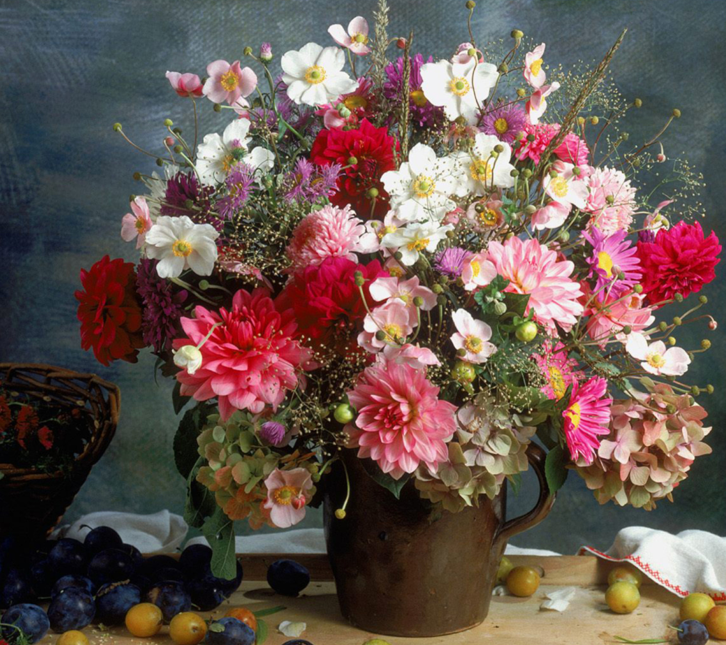 Das Aster Bouquet Wallpaper 1440x1280
