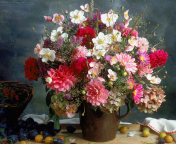 Das Aster Bouquet Wallpaper 176x144